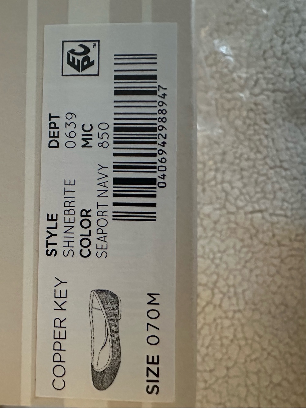 Copper Key Shinebrite Ballet Flat - Seaport Navy